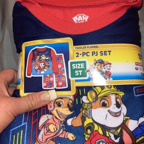 Five pairs of paw patrol Pajamas